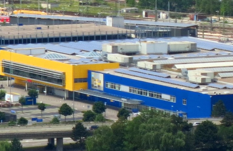 PV-Anlage auf Kaufhaus